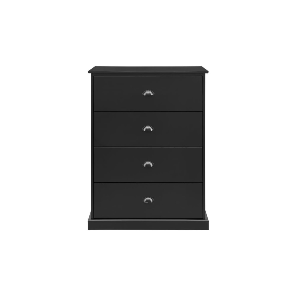 Hampton Elegant Chest of 4-Drawers Tallboy Storage Cabinet - Black Of Drawers Fast shipping On sale