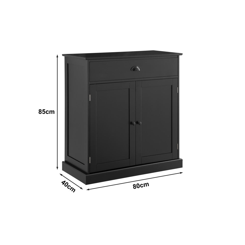 Hampton Style Buffet Unit Sideboard Storage Cabinet - Black & Fast shipping On sale