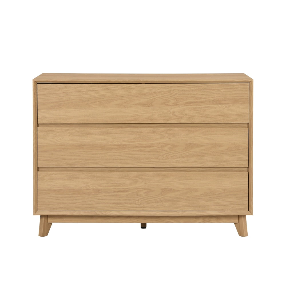 Hannah Wooden Chest Of 3-Drawers Lowboy Storage Cabinet - Oak Drawers Fast shipping On sale
