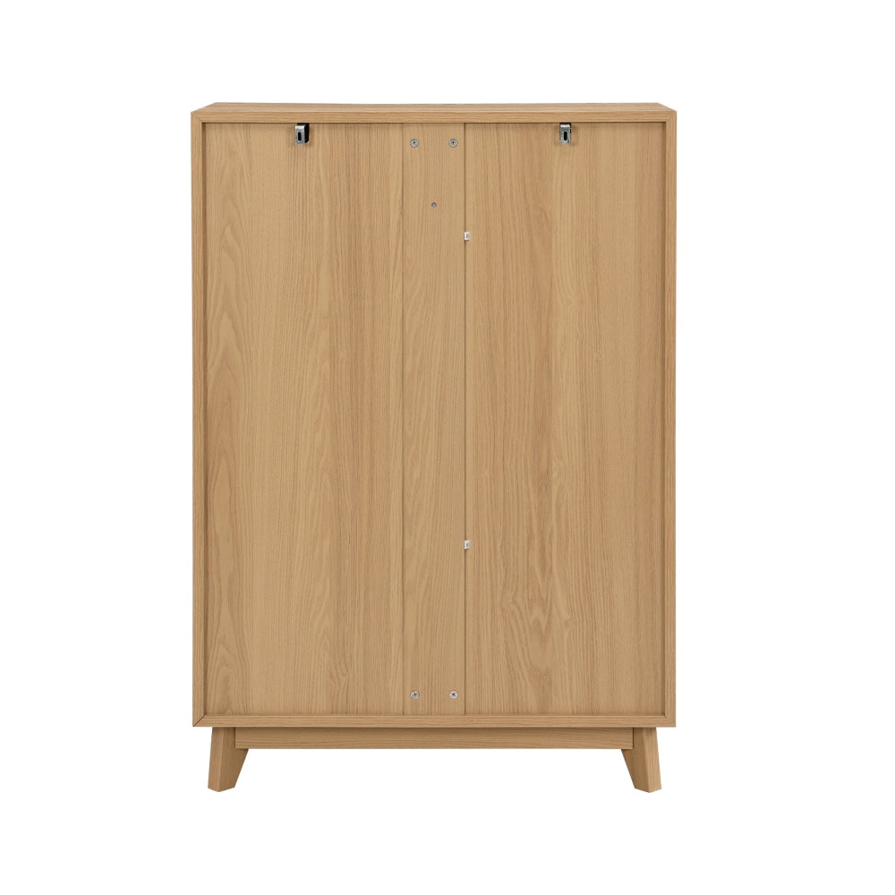 Hannah Wooden Chest Of 5-Drawers Tallboy Storage Cabinet - Oak Drawers Fast shipping On sale