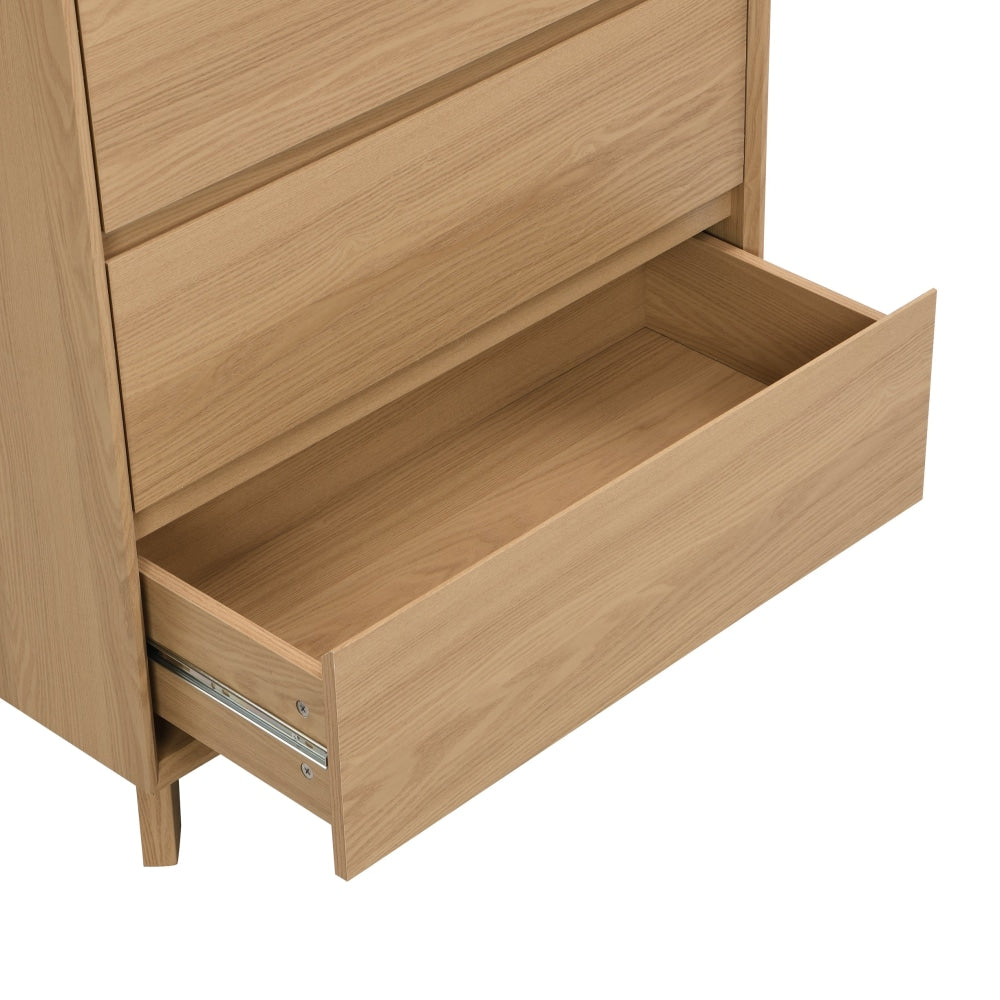 Hannah Wooden Chest Of 5-Drawers Tallboy Storage Cabinet - Oak Drawers Fast shipping On sale