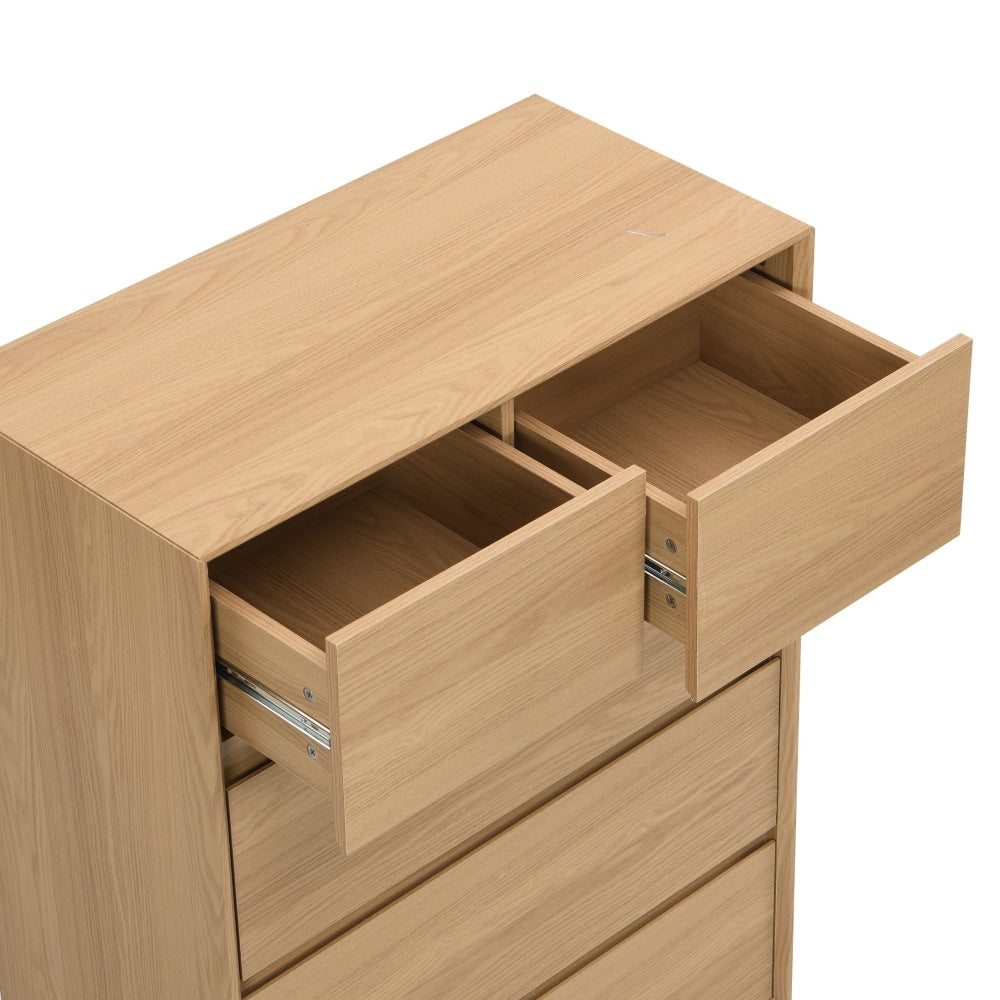 Hannah Wooden Chest Of 5-Drawers Tallboy Storage Cabinet - Oak Drawers Fast shipping On sale