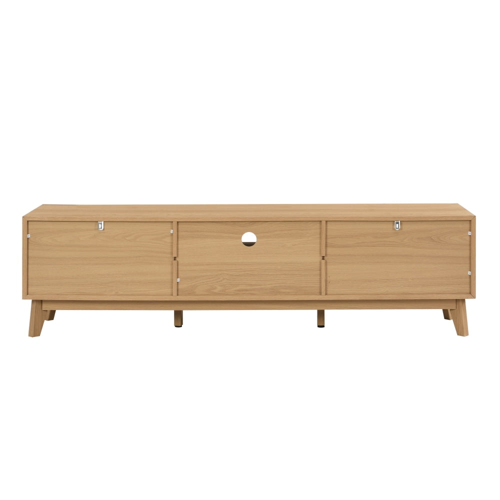 Hannah Wooden TV Stand Entertainment Unit 180cm W/ 3-Drawers - Oak Fast shipping On sale