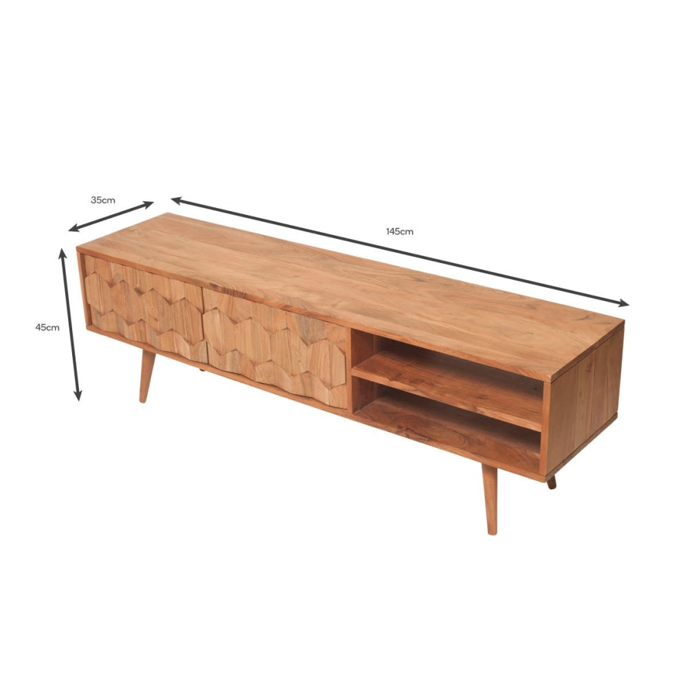 Hansen Lowline Entertainment Unit TV Stand Storage Cabinet 145cm - Acacia Fast shipping On sale