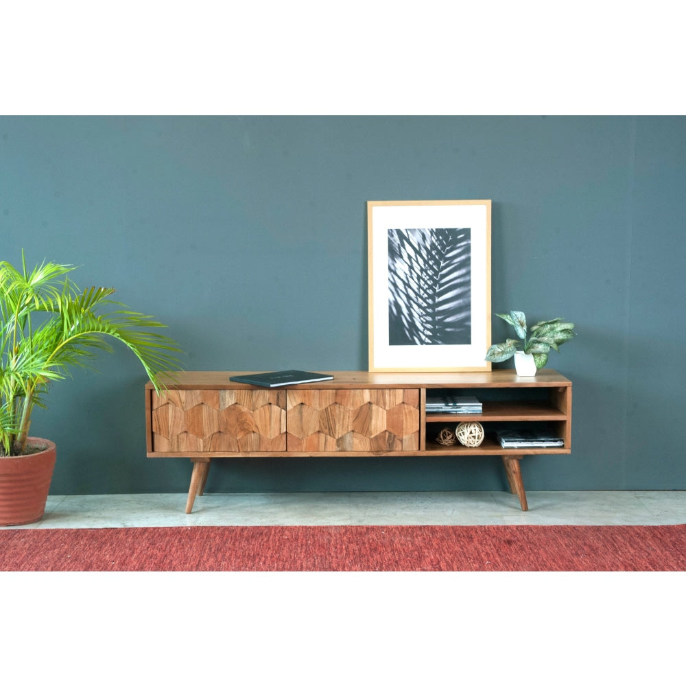 Hansen Lowline Entertainment Unit TV Stand Storage Cabinet 145cm - Acacia Fast shipping On sale