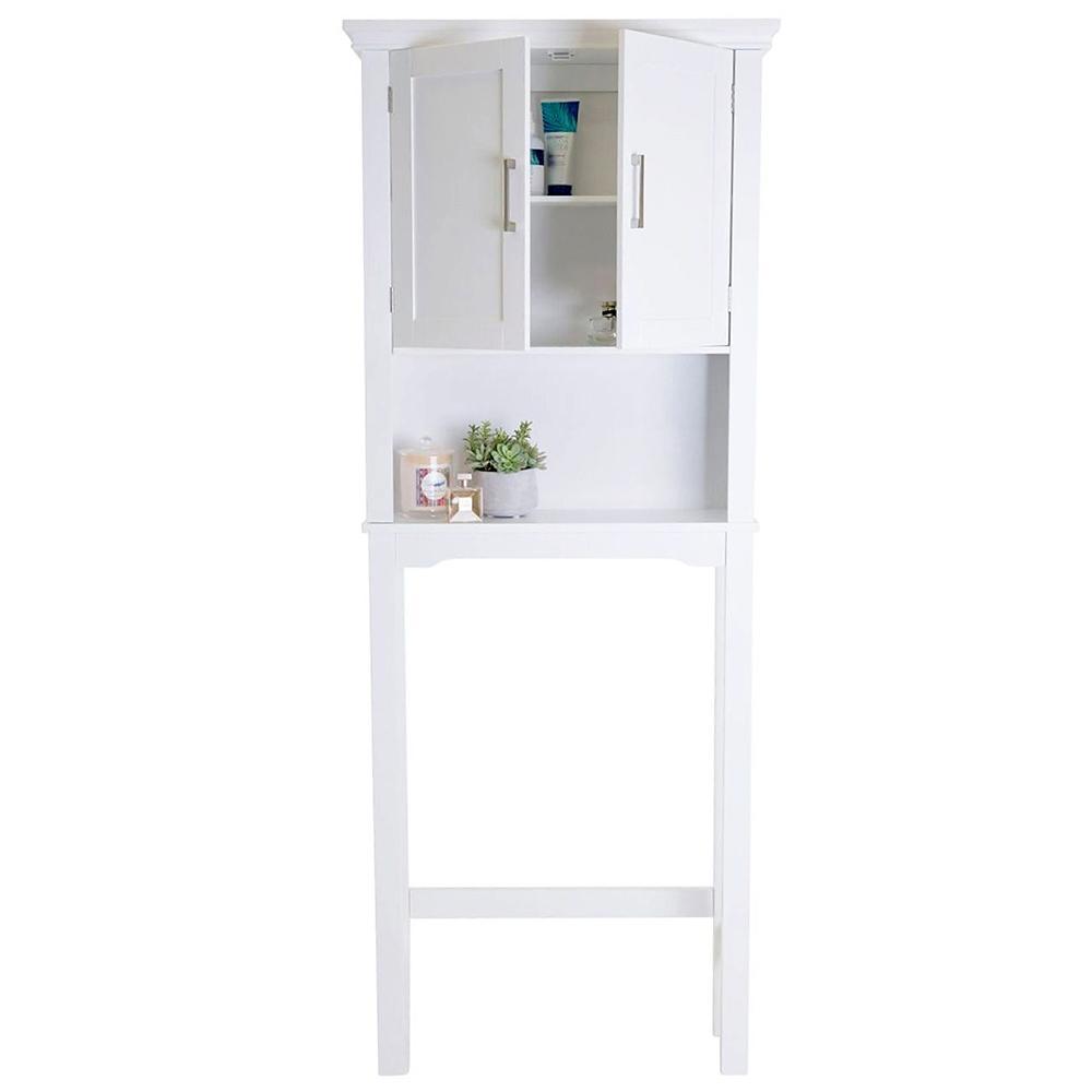 Harper Classic Style Over The Toilet High Rack Storage Cabinet - White Bathroom Fast shipping On sale