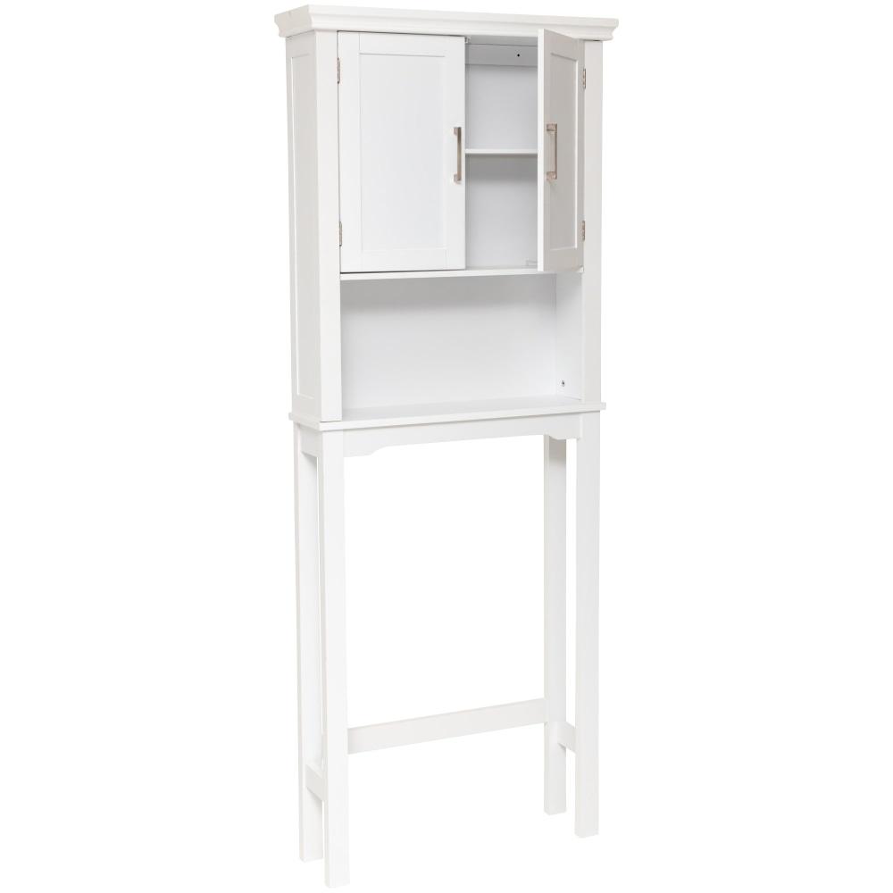 Harper Classic Style Over The Toilet High Rack Storage Cabinet - White Bathroom Fast shipping On sale