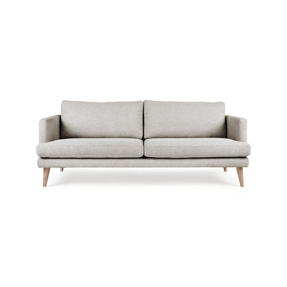Harper 3 - Seater Modern Fabric Sofa Solid Timber Legs - Light Grey Fast shipping On sale