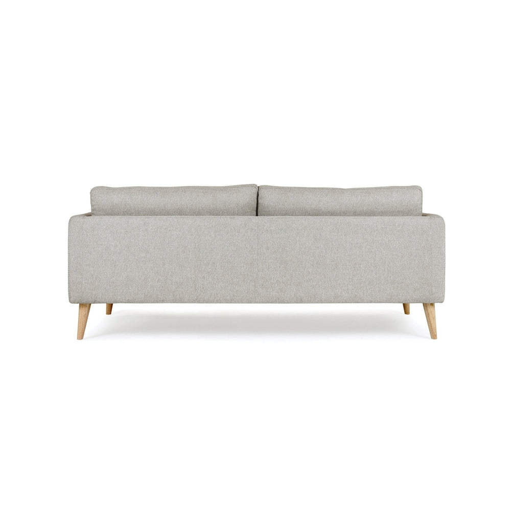 Harper 3-Seater Modern Fabric Sofa Solid Timber Legs - Light Grey Fast shipping On sale