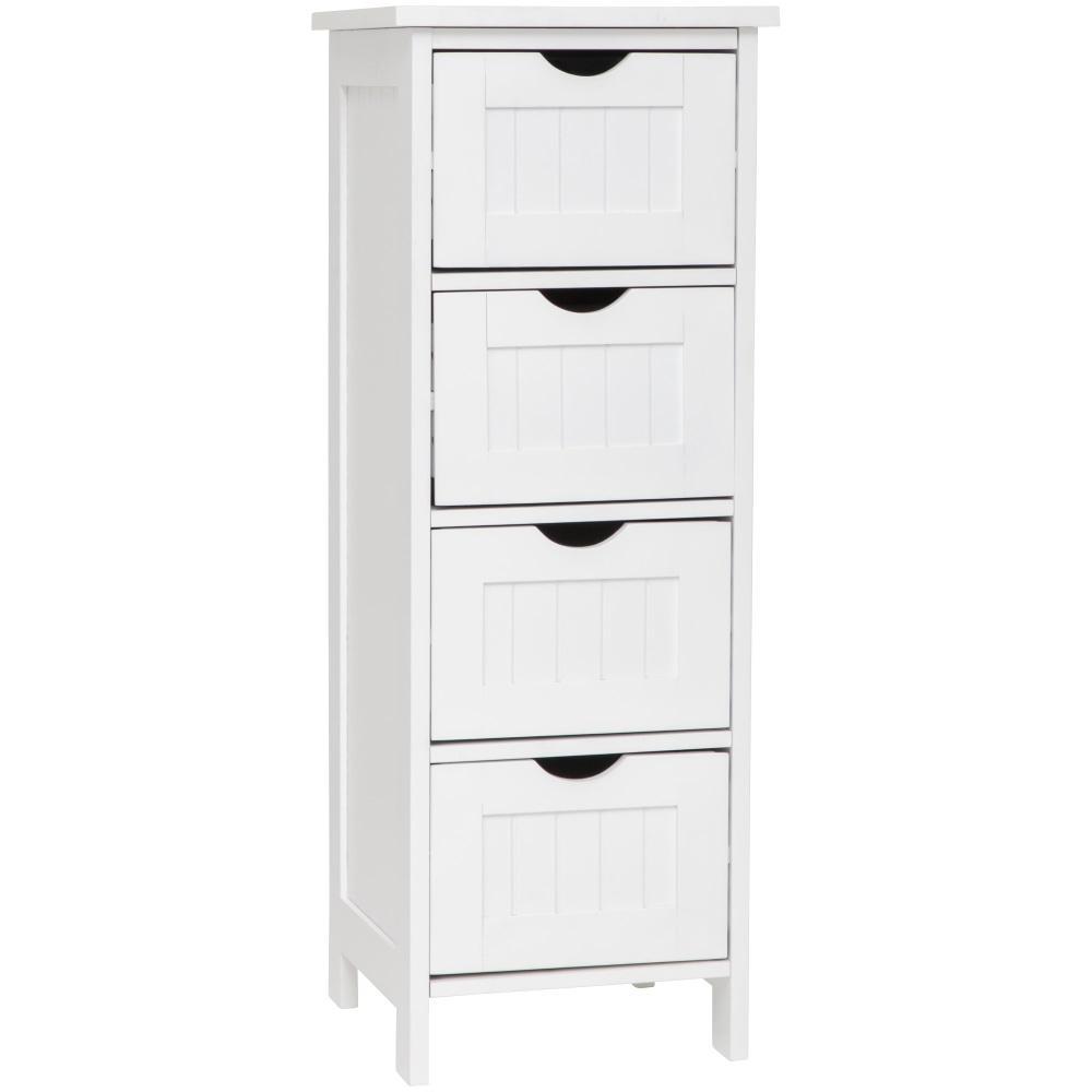 Harper 4-Drawer Multipurpose Bathroom Storage Cabinet Talboy - White Fast shipping On sale