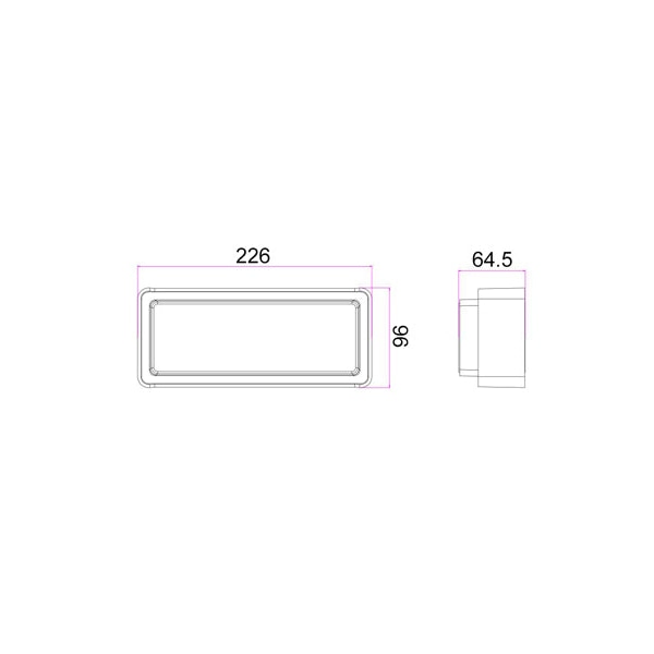 Momentous Living - HEKA Wall Light Surface Mounted 13W Rectangular ...