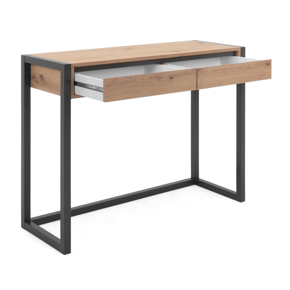 Henry Hallway Console Hall Table W/ 2-Drawers - Natural/Black table Fast shipping On sale