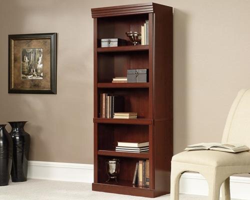 Heritage Hill Library Storage Display Bookcase Cabinet - Classic Cherry Fast shipping On sale