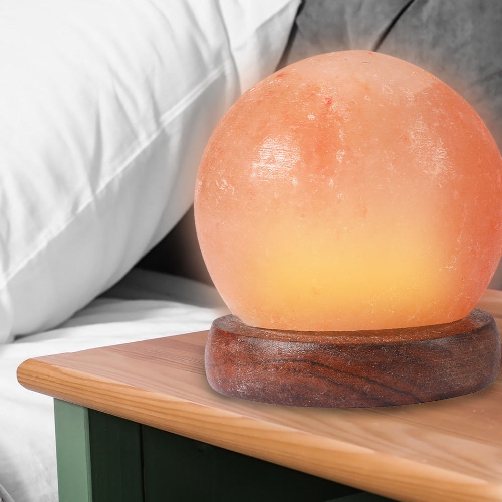 Himalayan Salt Lamp Globe USB Natural Crystal Rock Cord Night Light Lamps Globes Table Fast shipping On sale