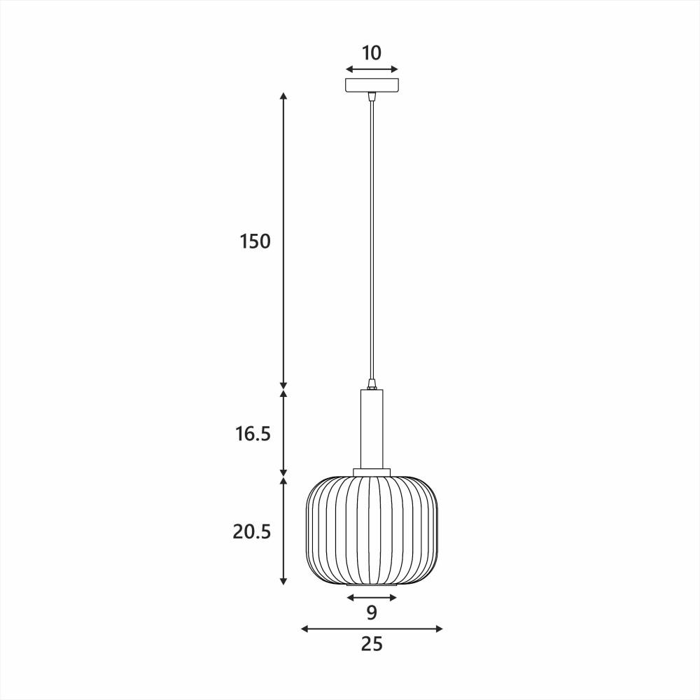 Honor Hanging Pendant Light Medium - Black/Grey Lamp Fast shipping On sale