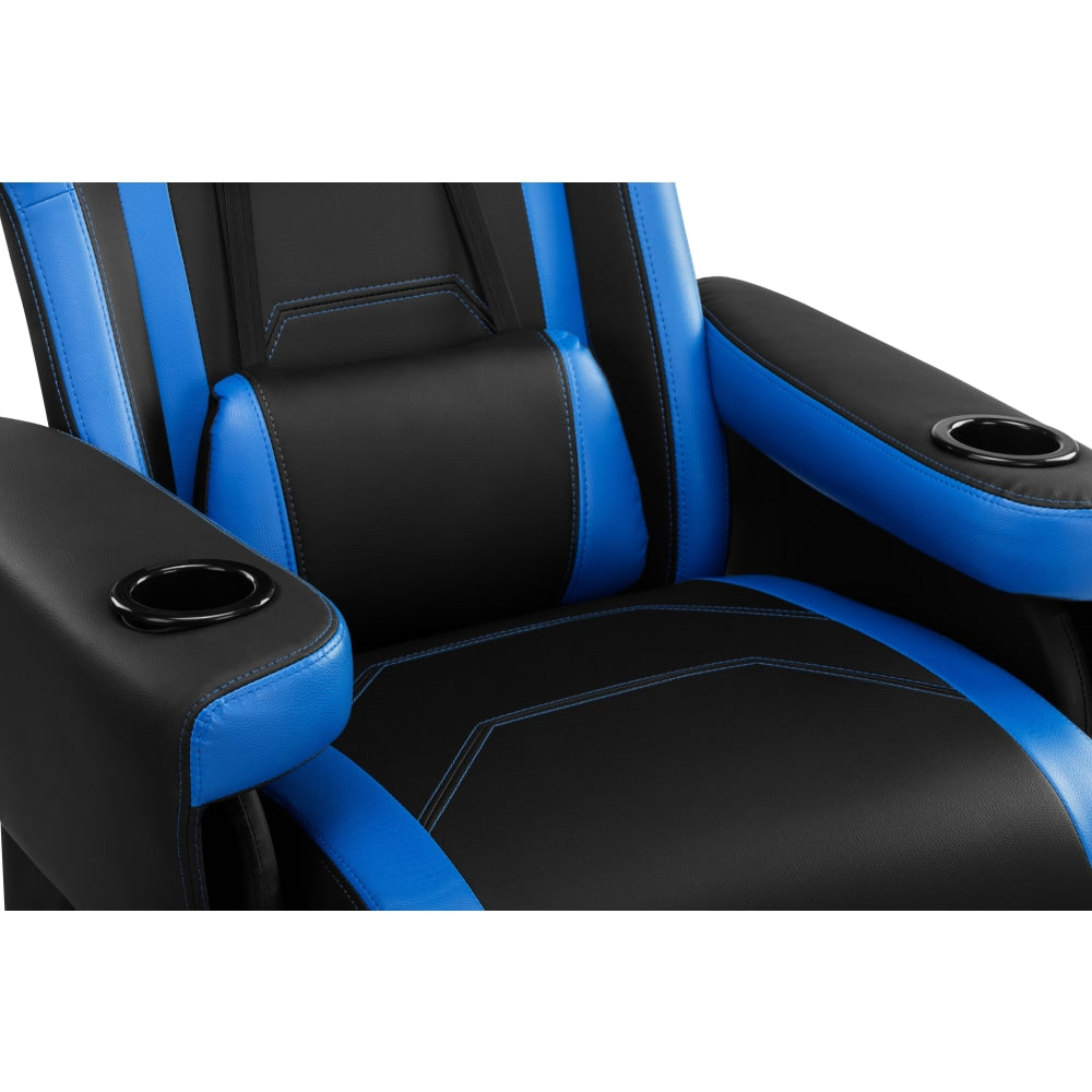 Hotshot PU Leather Office Computer Work TaskRecliner Gaming Chair - Black/Blue Blue Fast shipping On sale