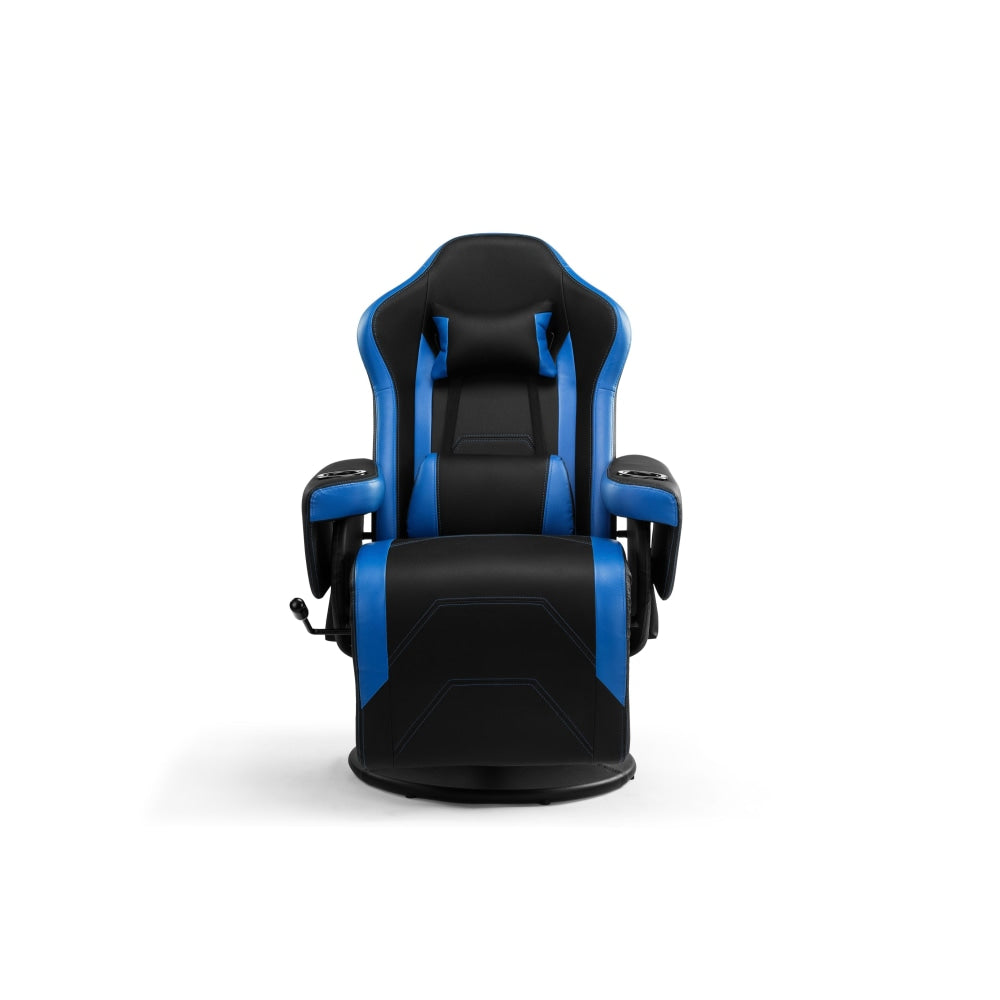 Hotshot PU Leather Office Computer Work TaskRecliner Gaming Chair - Black/Blue Blue Fast shipping On sale