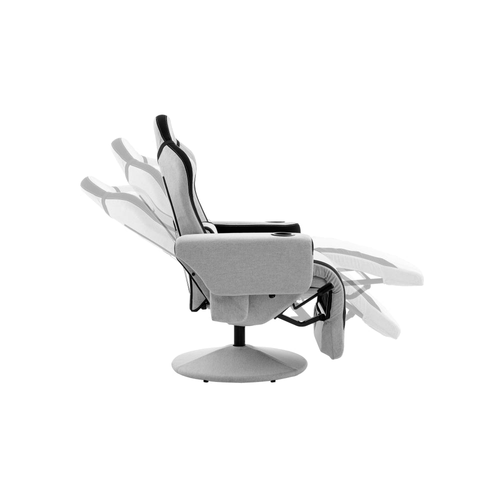 Hotshot Recliner Office Computer Work Task Gaming Chair - Black/Light Grey Fabric Light Fast shipping On sale