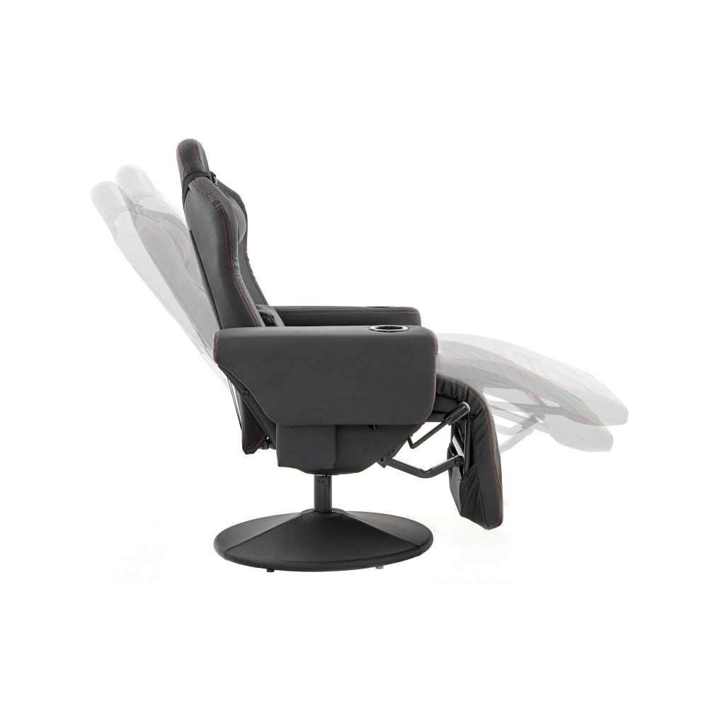 Hotshot Recliner PU Leather Office Computer Work Task Gaming Chair - Black Fast shipping On sale