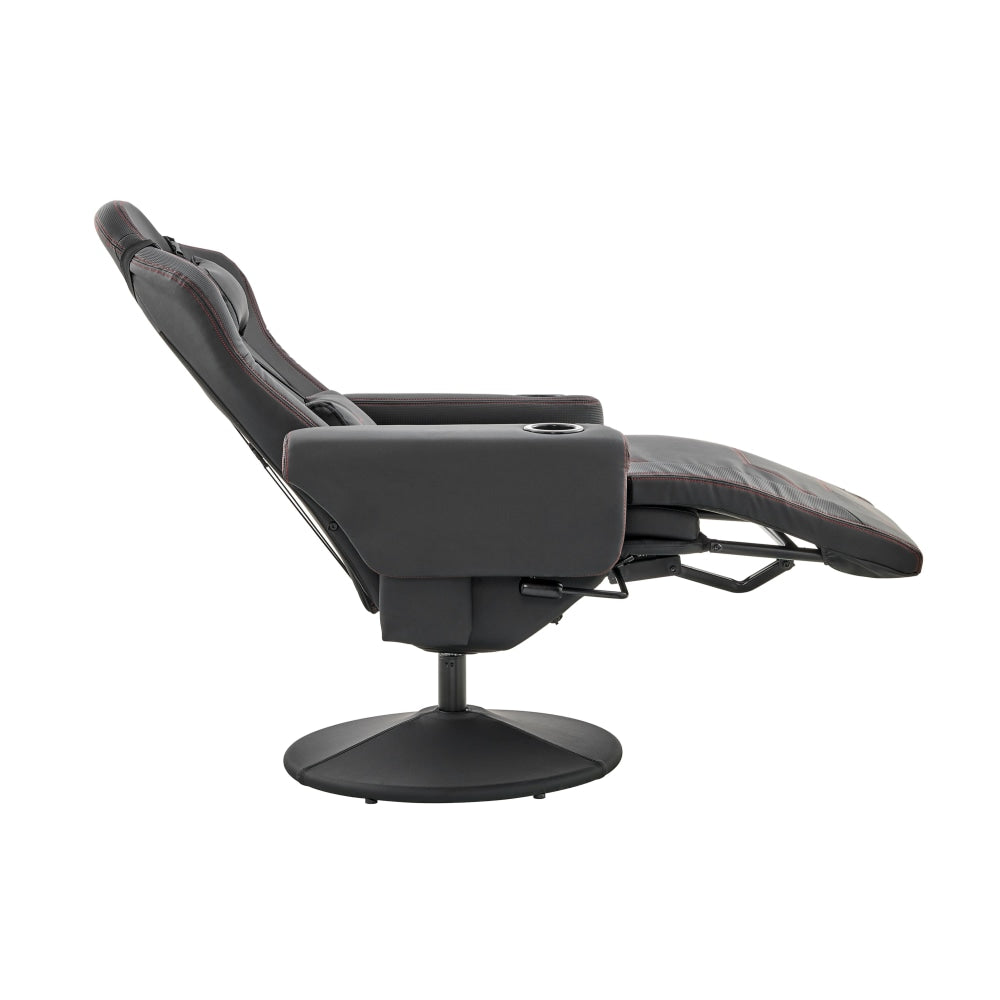 Hotshot Recliner PU Leather Office Computer Work Task Gaming Chair - Black Fast shipping On sale