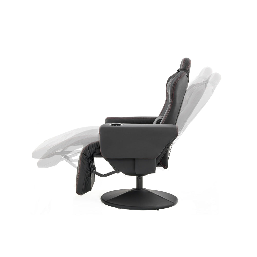 Hotshot Recliner PU Leather Office Computer Work Task Gaming Chair - Black Fast shipping On sale