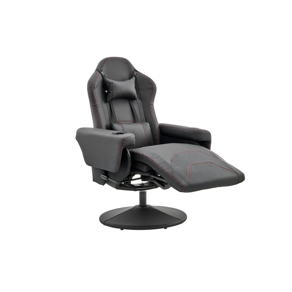 Hotshot Recliner PU Leather Office Computer Work Task Gaming Chair - Black Fast shipping On sale