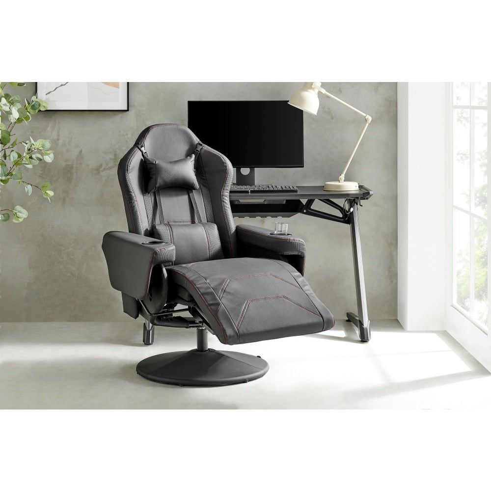 Hotshot Recliner PU Leather Office Computer Work Task Gaming Chair - Black Fast shipping On sale