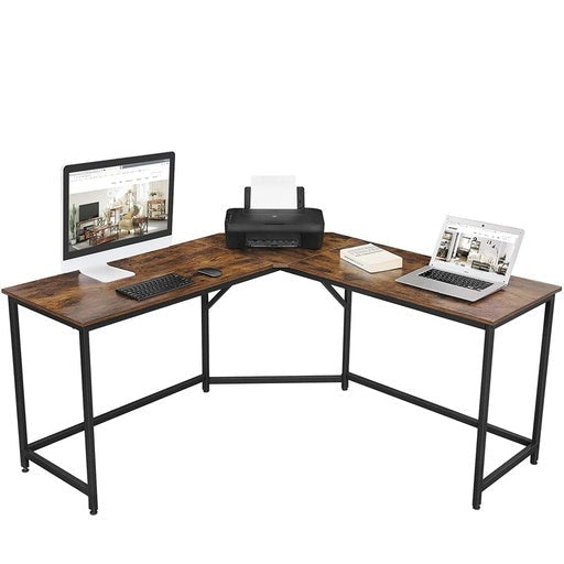 Vasagle L-Shaped Computer Office Desk Rustic Brown Fast shipping On sale