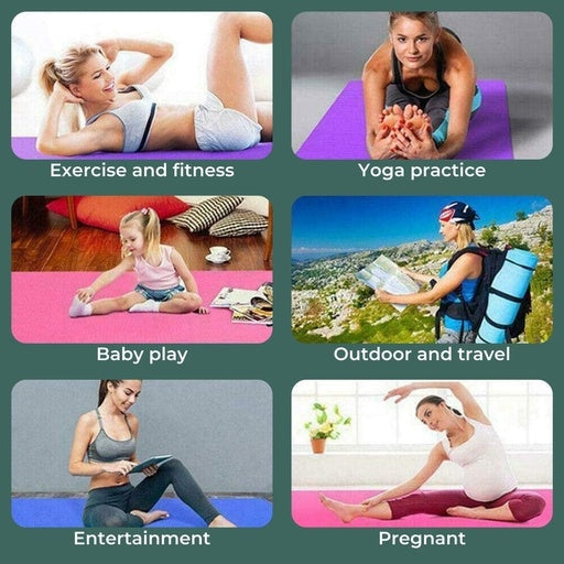 NBR Yoga Mat 2.0CM (Dark Blue) Sports & Fitness Fast shipping On sale