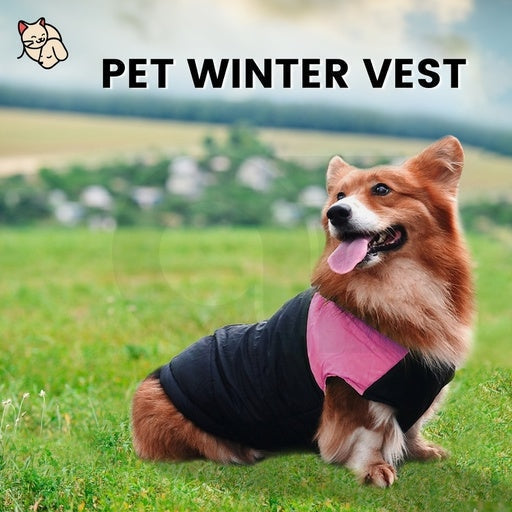 Pet Winter Zipped Vest Polyester Large Pink Cat Cares Fast shipping On sale