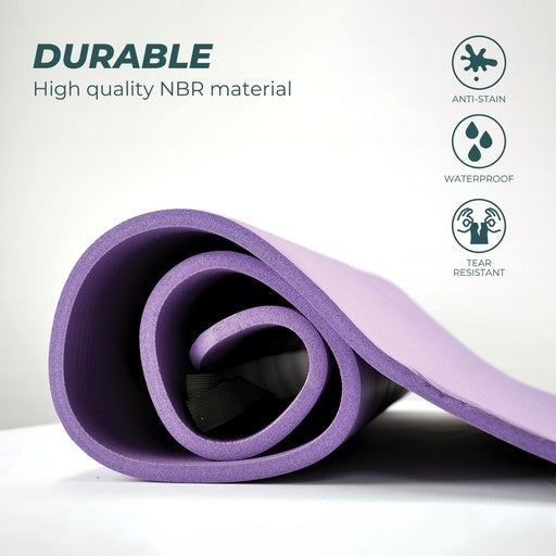 NBR Yoga Mat 2.0CM (Black) Sports & Fitness Fast shipping On sale