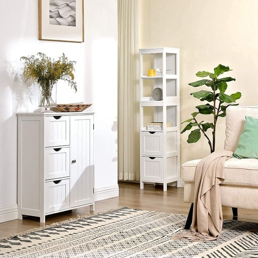 Vasagle Floor Cabinet with Shelves and Drawers Cupboard White Fast shipping On sale