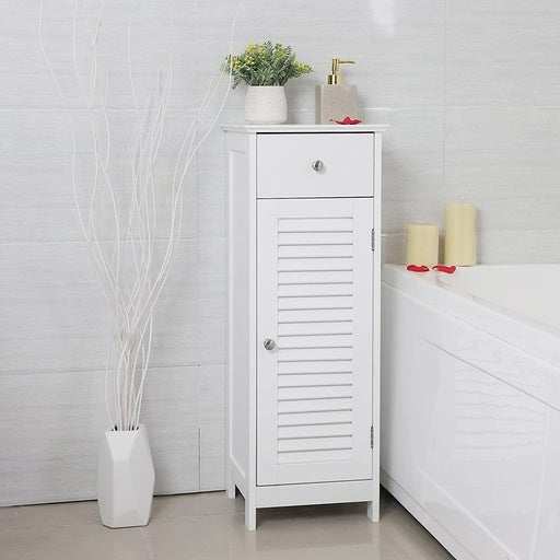Vasagle Floor Cabinet with Drawer and 1 Door White Cupboard Fast shipping On sale