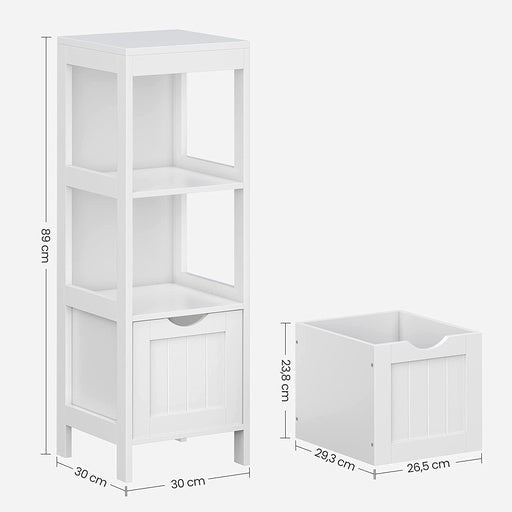 Vasagle Floor Cabinet with 2 Drawers White Cupboard Fast shipping On sale