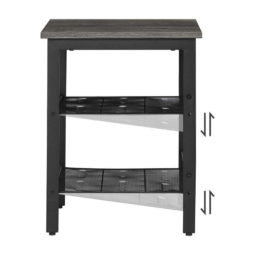 Vasagle Set of 2 Side Table with Mesh Shelves Charcoal Gray Fast shipping On sale