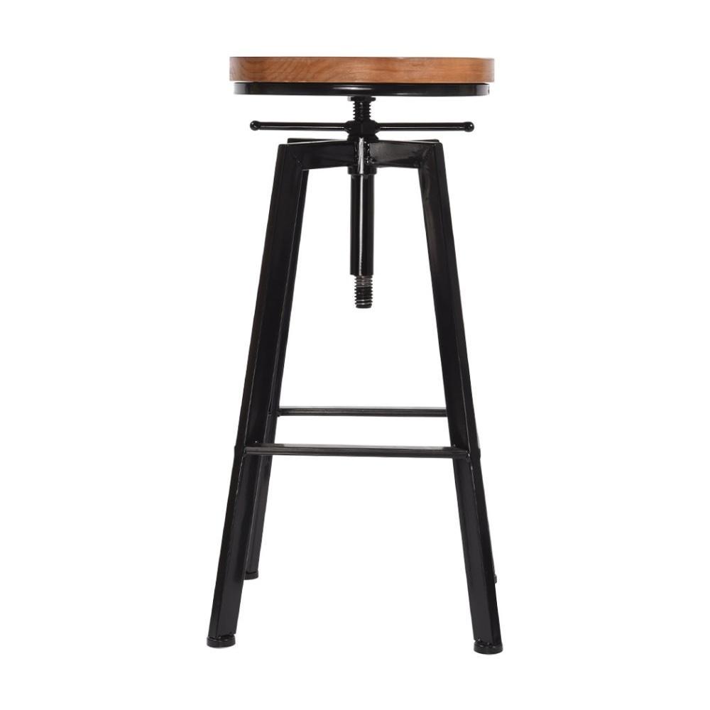 Industrial Bar Stools Kitchen Stool Wooden Barstools Swivel Chair Vintage Fast shipping On sale