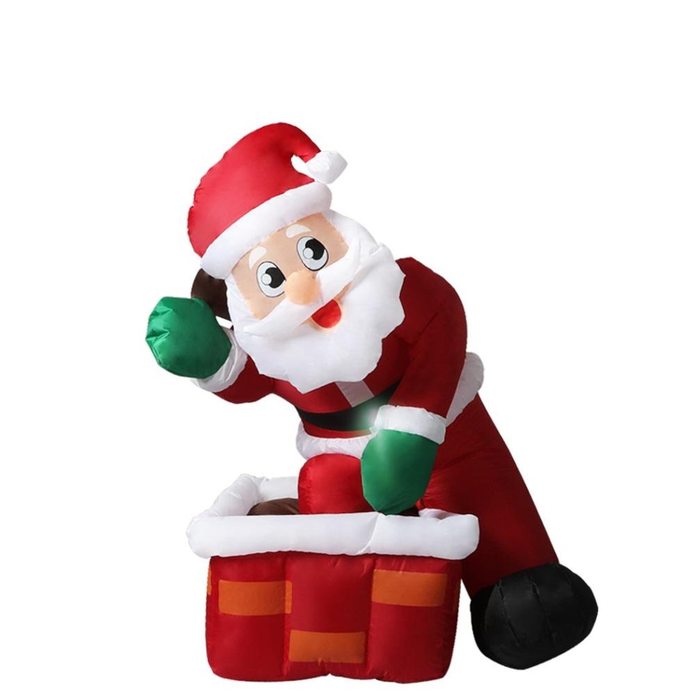 Inflatable Christmas Decor Santa Chimney 1.2M LED Lights Xmas Party Fast shipping On sale