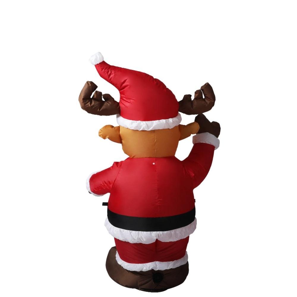Inflatable Christmas Decor Santa Reindeer 1.35M LED Lights Xmas Party Fast shipping On sale