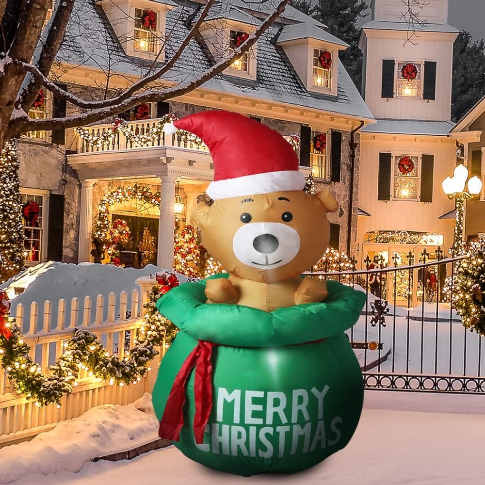Inflatable Christmas Decorations Bubbly Bear 1.5M LED Lights Xmas Party Fast shipping On sale