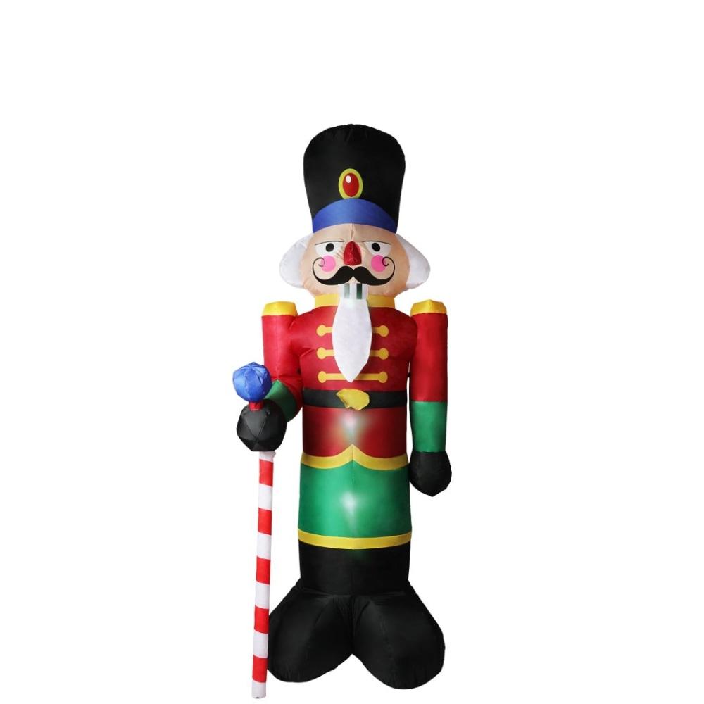 Inflatable Christmas Decorations Nutcracker 2.4M LED Lights Xmas Party Fast shipping On sale