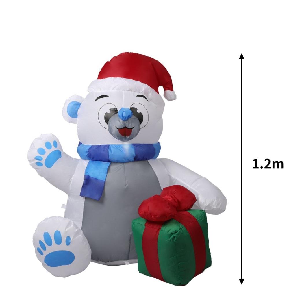 Inflatable Christmas Decorations Polar bear 1.2M LED Lights Xmas Party Fast shipping On sale