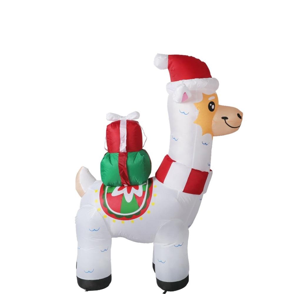 Inflatable Christmas Decorations Xmas Alpaca 1.8M LED Lights Party Fast shipping On sale