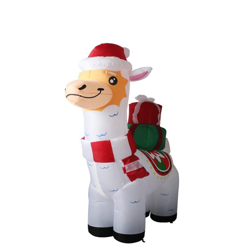 Inflatable Christmas Decorations Xmas Alpaca 1.8M LED Lights Party Fast shipping On sale