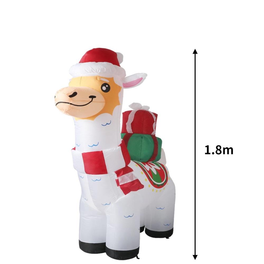 Inflatable Christmas Decorations Xmas Alpaca 1.8M LED Lights Party Fast shipping On sale