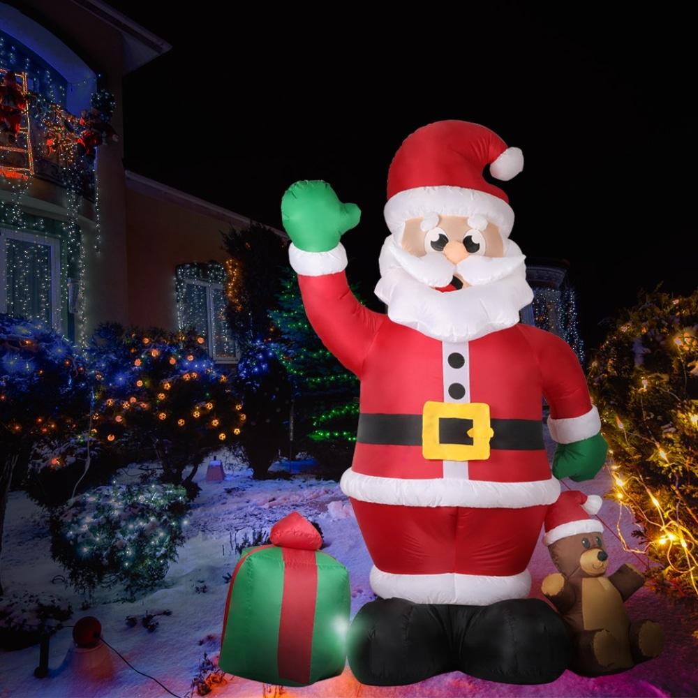 Inflatable Christmas Outdoor Decoration Santa 2.4M LED Lights Xmas Party Fast shipping On sale