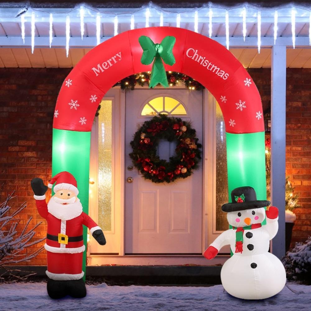 Inflatable Christmas Santa Snowman with LED Light Xmas Decoration Outdoor Type 2 Fast shipping On sale