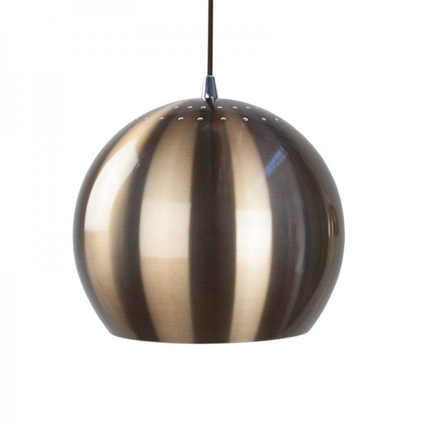 Itzel Modern Spherical Cord Drop Metal Pendant Light Lamp - Brown Fast shipping On sale