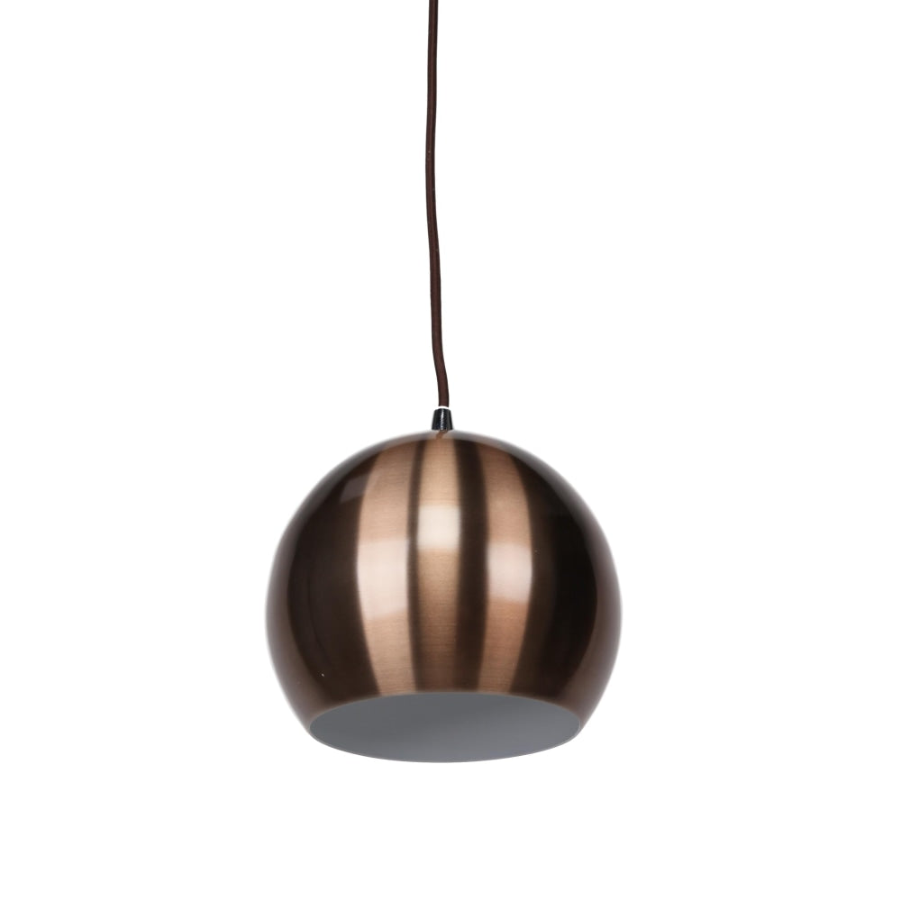 Ines Modern Spherical Cord Drop Metal Pendant Light Lamp - Brown Fast shipping On sale