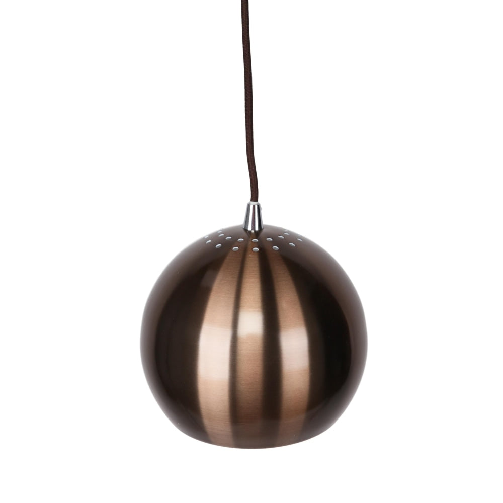 Ines Modern Spherical Cord Drop Metal Pendant Light Lamp - Brown Fast shipping On sale