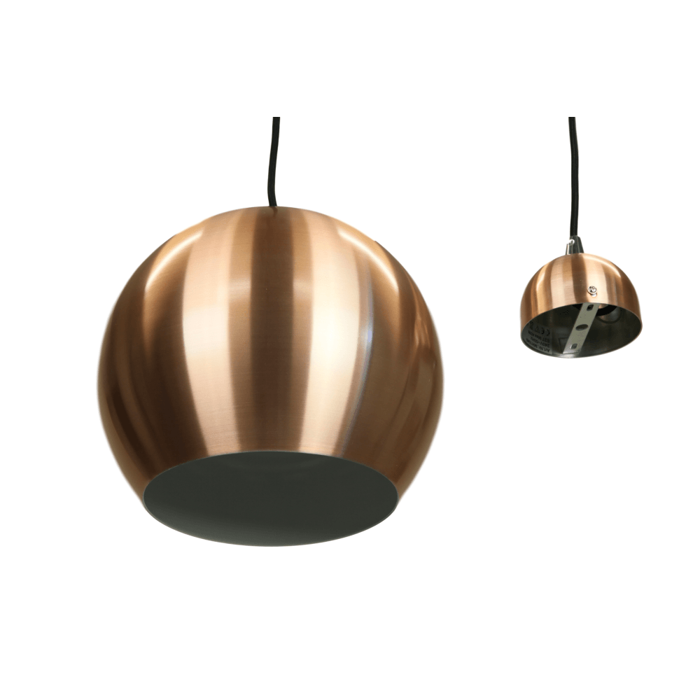 Ines Modern Spherical Cord Drop Metal Pendant Light Lamp - Copper Fast shipping On sale